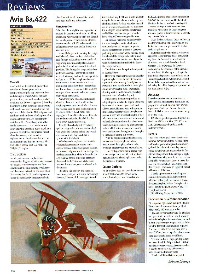 Scale Aviation Modeller International 2001-09